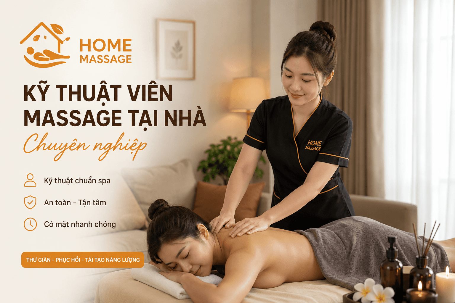 Kỹ thuật viên massage tại nhà chuyên nghiệp
